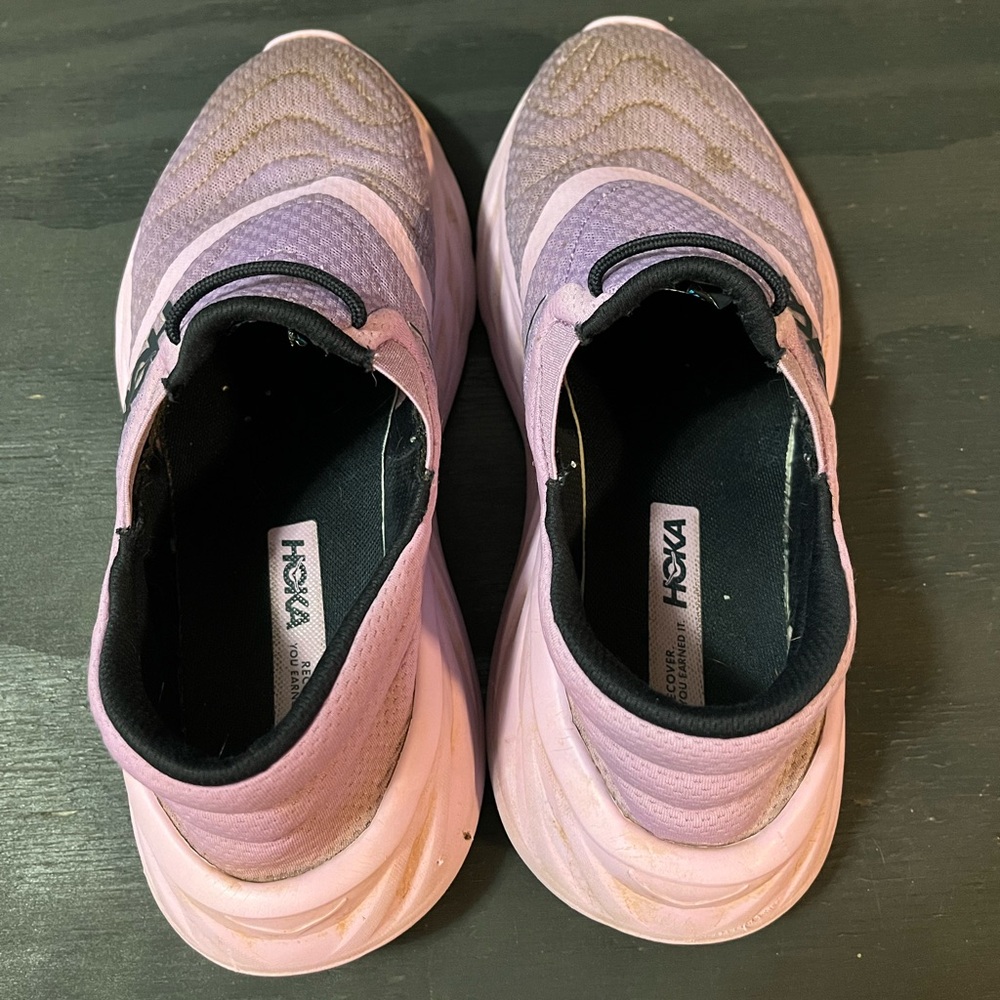 HOKA Ora One One Womens Size 11 Recovery Shoe 2 Violet Bloom Outerspace Shoes - Picture 6 of 8